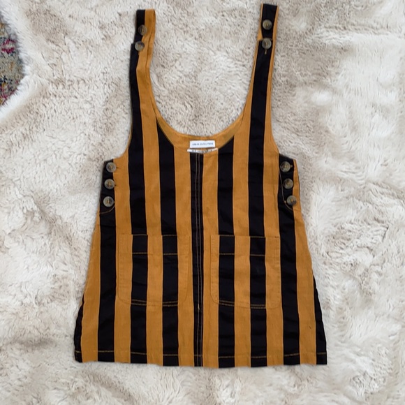 Striped Overall Dress - Picture 1 of 2